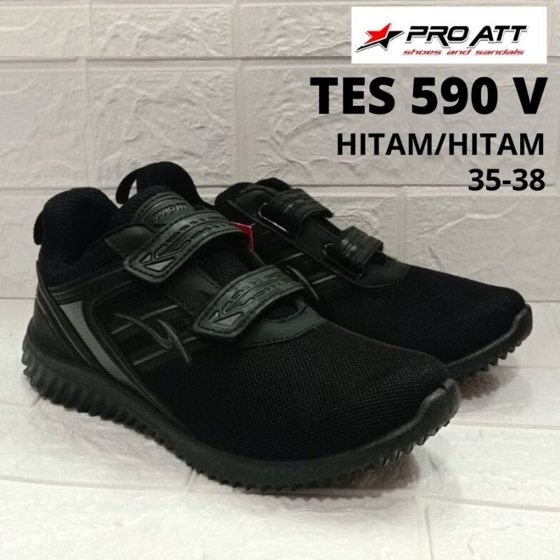 SEPATU ANAK SEKOLAH SEPATU HITAM PRO ATT VELCRO