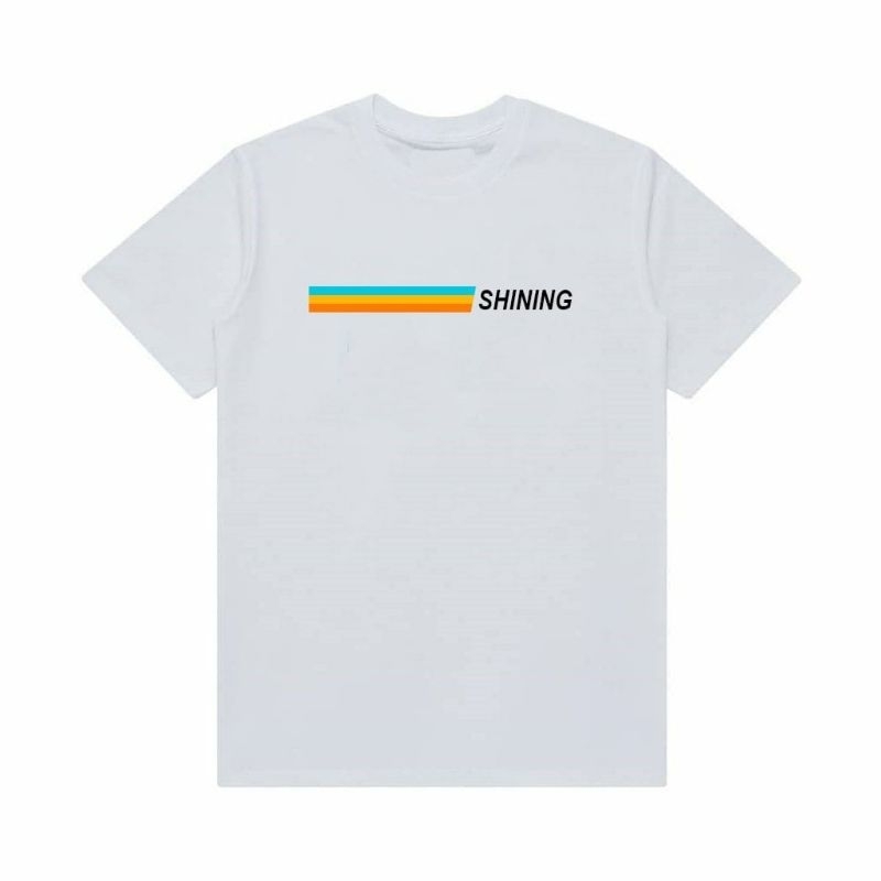 Kaos tshirt shining bright /kaos distro pria wanita Bahan combed30s