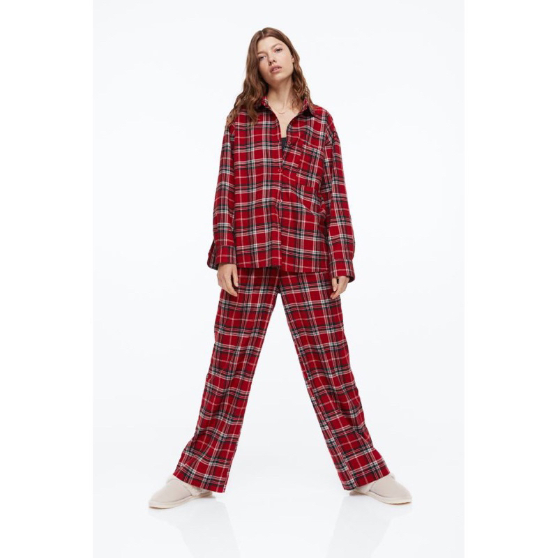 H&amp;M plaid Flannel Pajamas Set Original