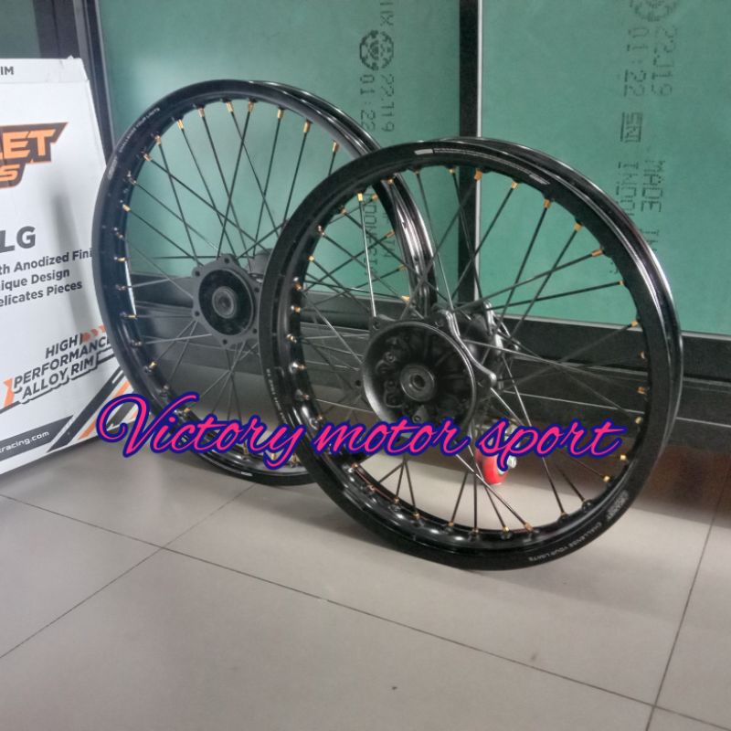 velg set jari jari trail 18 21 KLX D-Tracker full scarlet klx 150 KLX 230