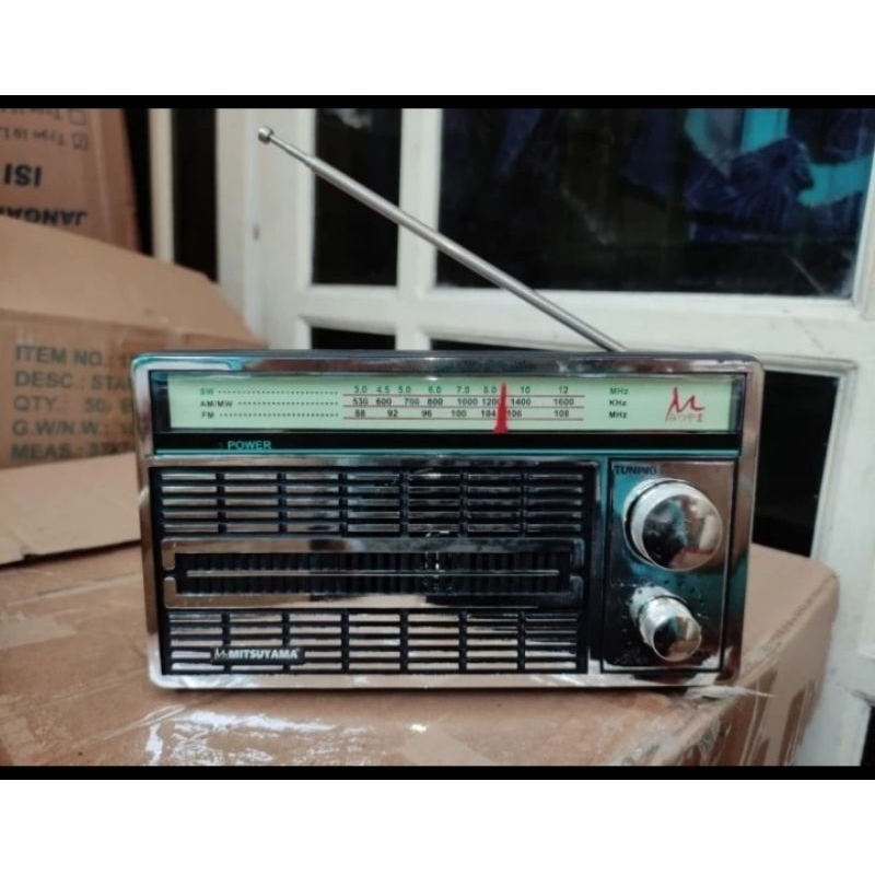 Radio Jadul Antik FM / AM / SW Listrik AC/DC Radio Portable Jernih