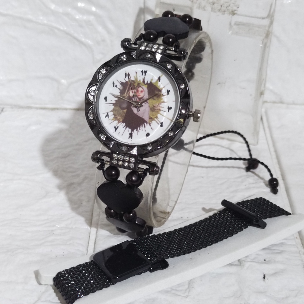 JAM TANGAN WANITA REQUEST NAMA/FOTO TALI KAYU KAUKAH