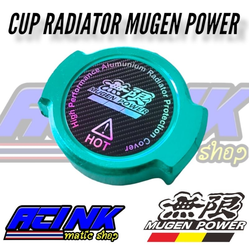 TUTUP CAP RADIATOR MUGEN FULL CNC NMAX AEROX PCX VARIO CBR