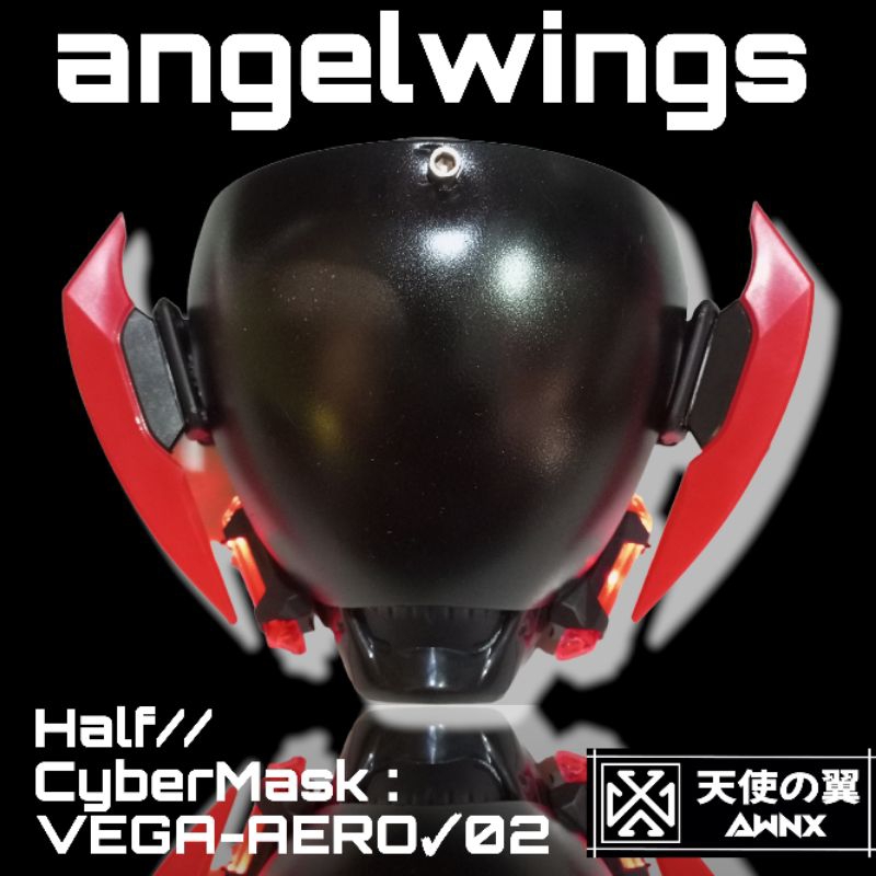 MASKER TOPENG HELM ROBOT HALLOWEEN CYBERPUNK CYBERMASK HALF 1/2 MODEL - AWNX_CYBERMASK 1/2