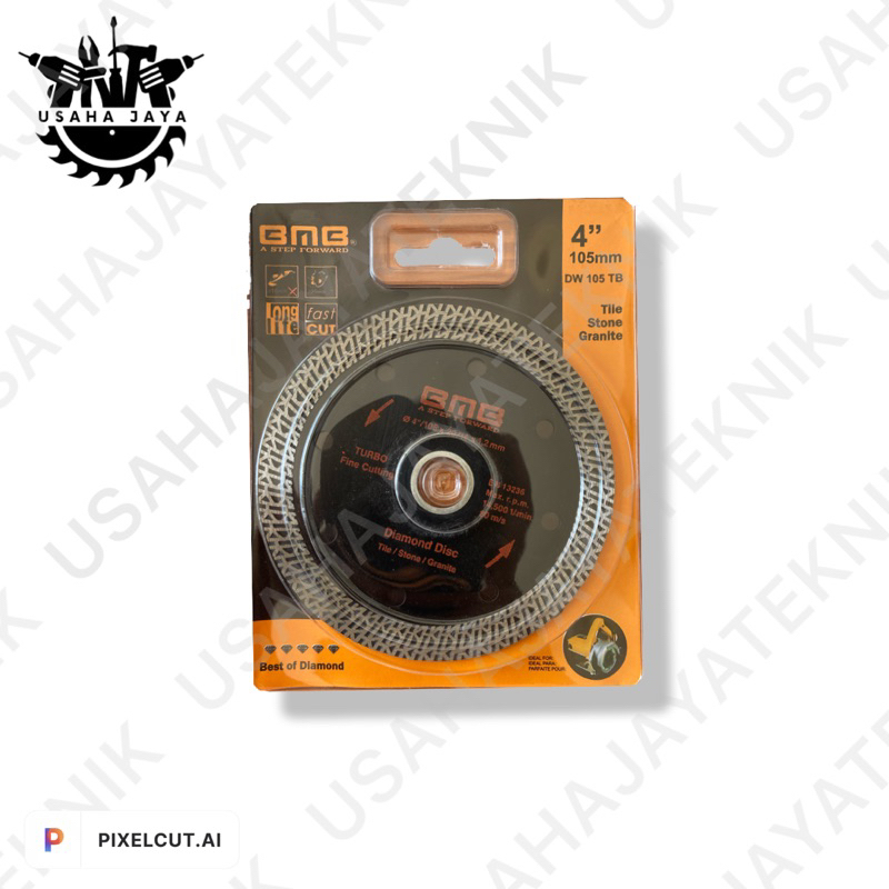 BMB Mata Potong Granit Keramik/Diamond Cutting Wheel Turbo 4 Inch