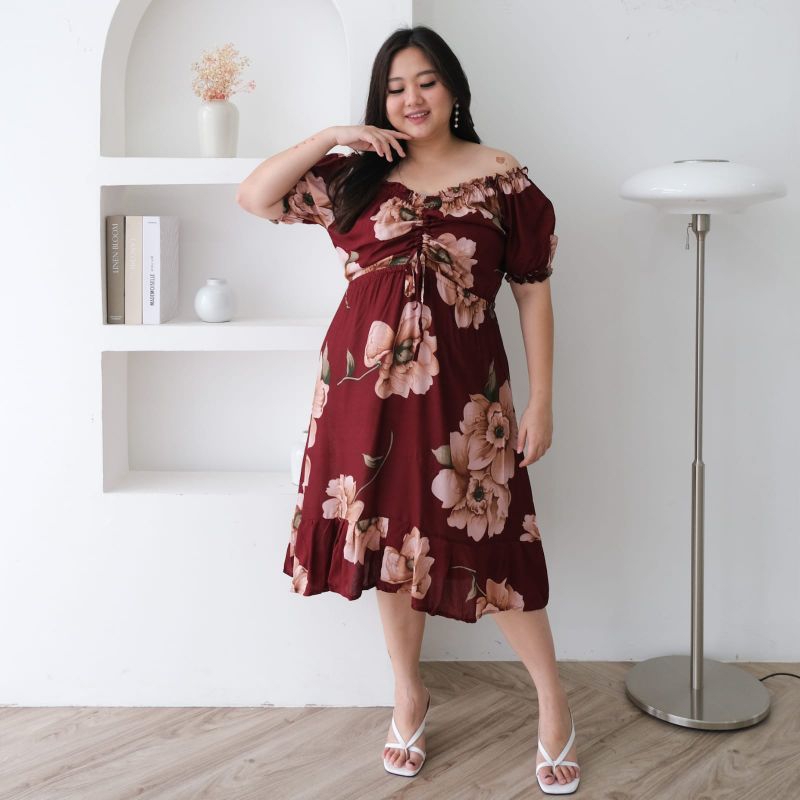 dress dada serut big size ld 130/dress rayon jumbo/dress big size jumbo/ casandra jumbo ld 130/dress