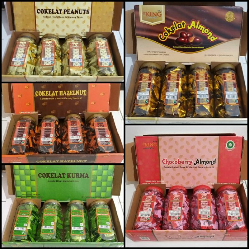 ✔MURAH BONIBOL Coklat Aneka Varian 1dus Isi 4 toples / D'king Bonibol / Bonibol D'King