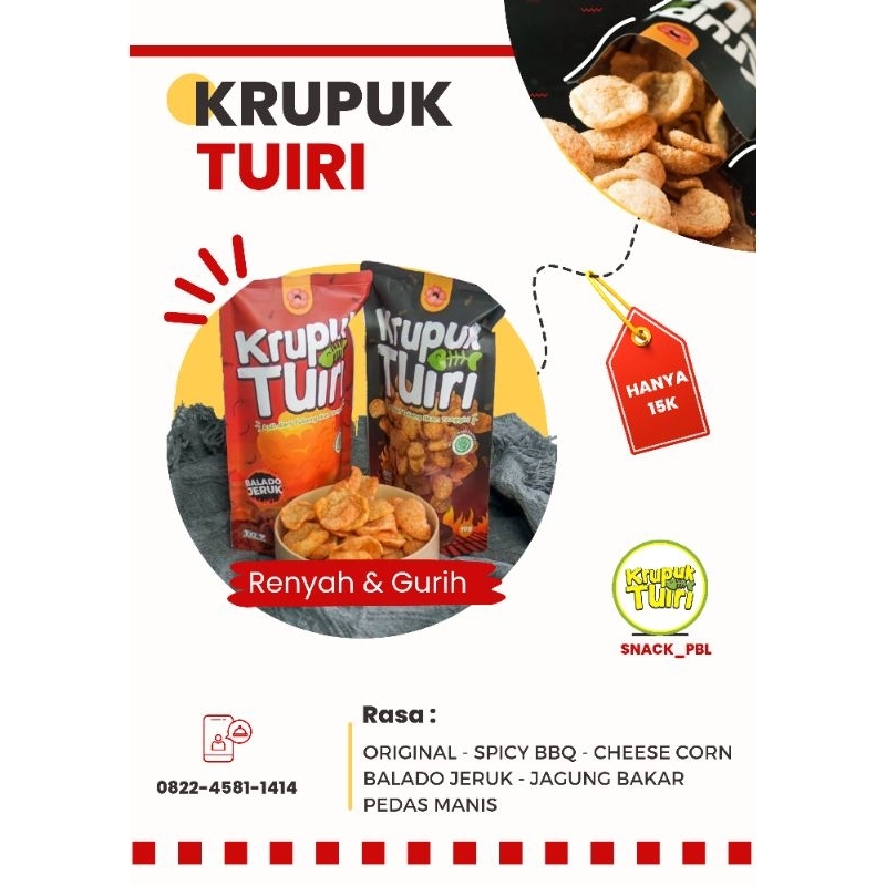 

Krupuk Tuiri Krupuk Tulang Ikan Tenggiri Krupuk Kalsium Sehat dan Bergizi 70gr