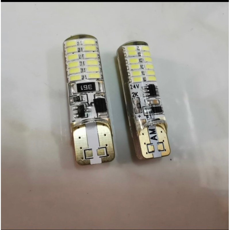 [5set] Lampu senja LED T10 4014 24 Mata kedip 12v / 24v