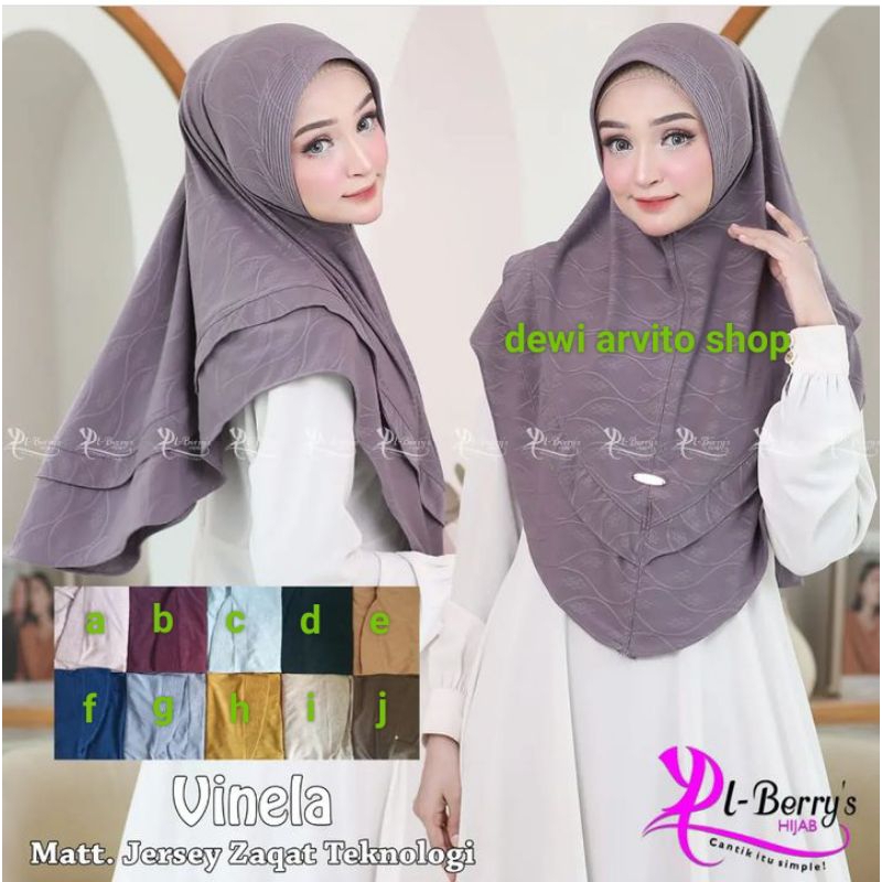 Vinella ori El-berrys hijab instan ped jersey zaqat