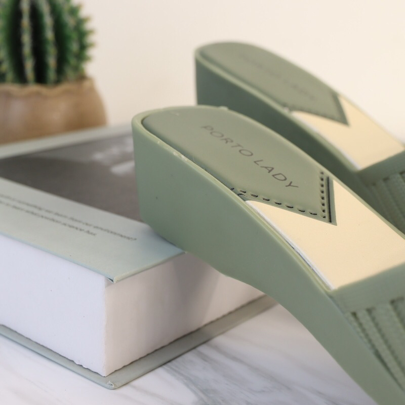 (Porto BNi) Sandal heels slop / heels wanita slop
