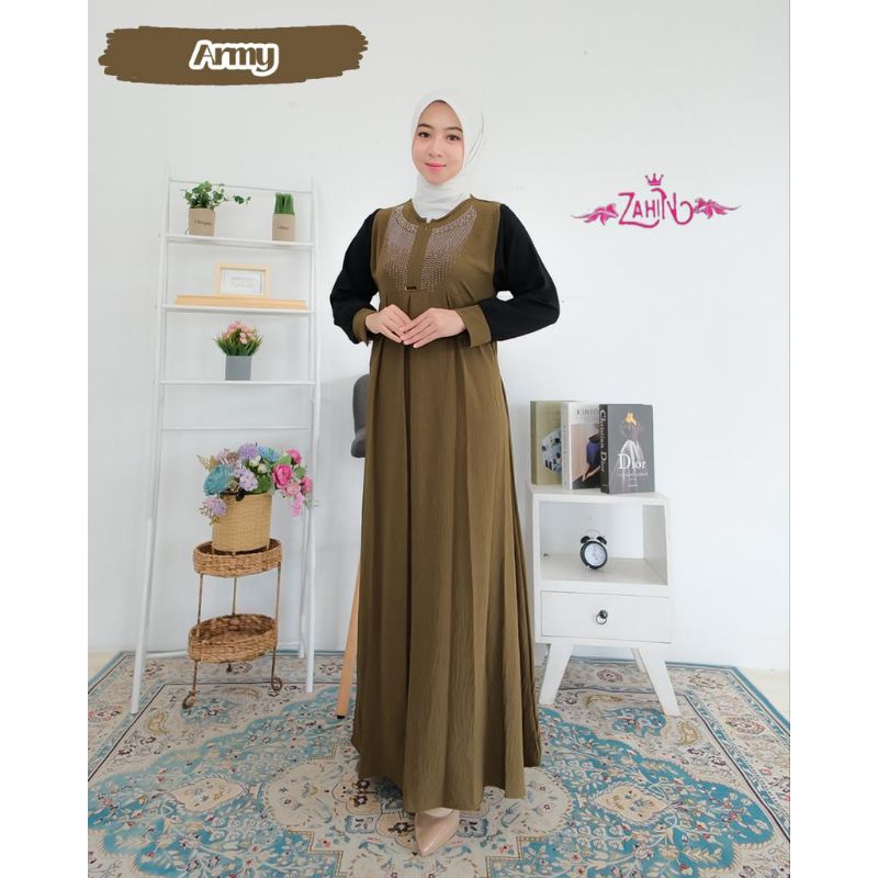 GAMIS/DRESS/ ALLIYA DRESS BY ZAHIN/GAMIS WANITA TERBARU / DRESS GAMIS ALLIYA BAHAN CRINGKEL PREMIUM 