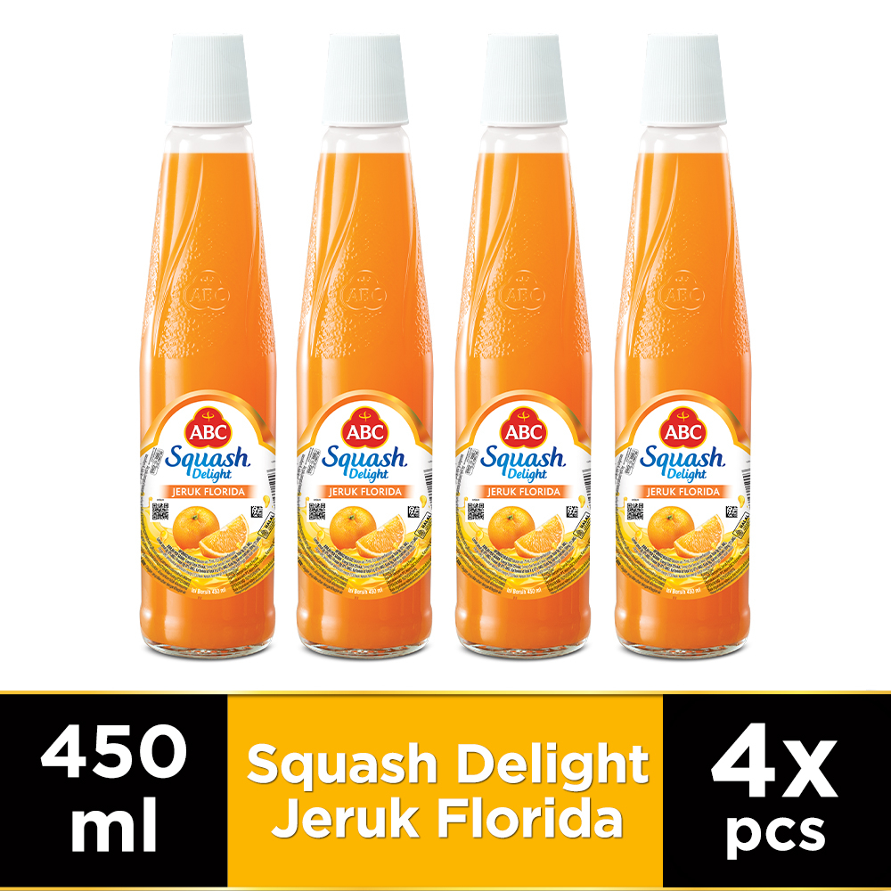 

ABC Sirup Squash Delight Jeruk Florida 450 ml - Multi Pack 4 pcs