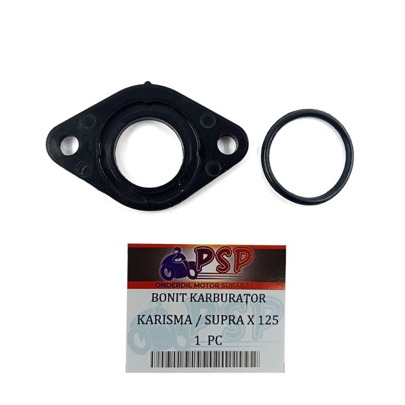 Bonit Karburator KARISMA + O RING - Ebonit Fiber Karbu Manipul SUPRA X 125 / KIRANA / KARISMA X