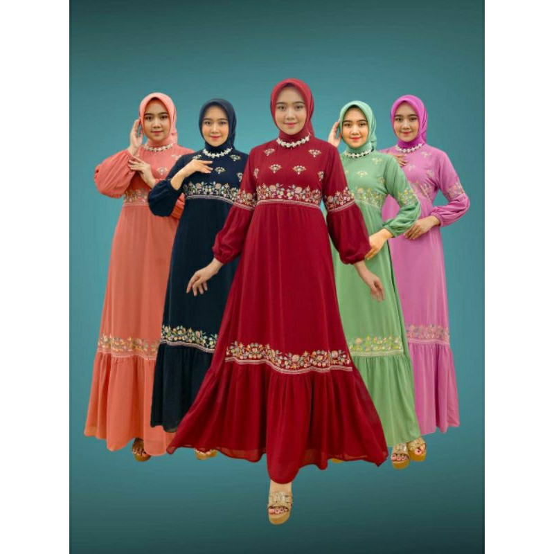 MAHARINA GAMIS MALAYSIA BORDIR BUNGA✨