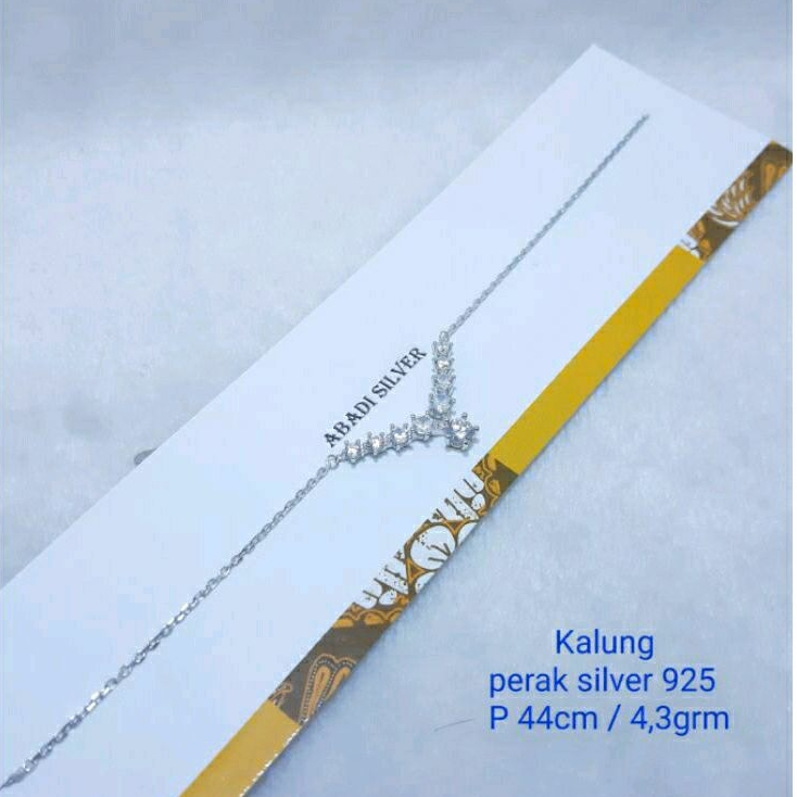 Kalung silver 925 kalung wanita lapisan emas putih