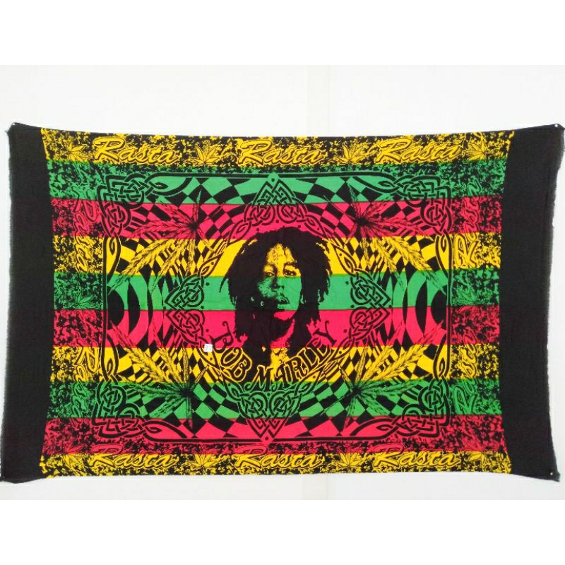 sarong pantai,kain pantai,sarong rasta bob Marley