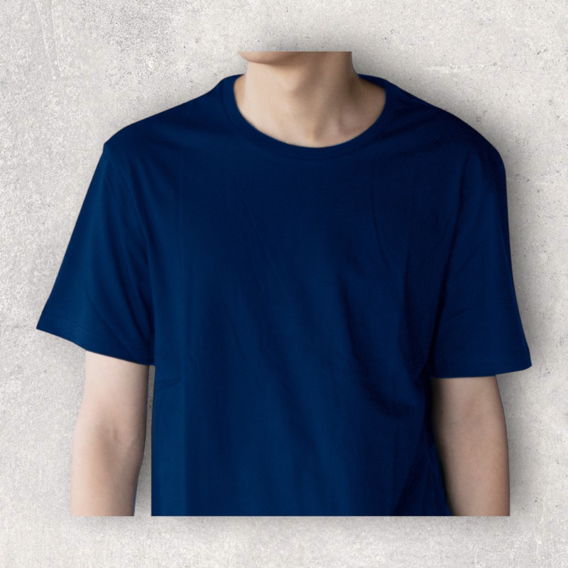 Kaos Polos Navy Katun Combed 30s | Kaos Pria | Kaos Distro | Kaos Santai | Kaos Oblong