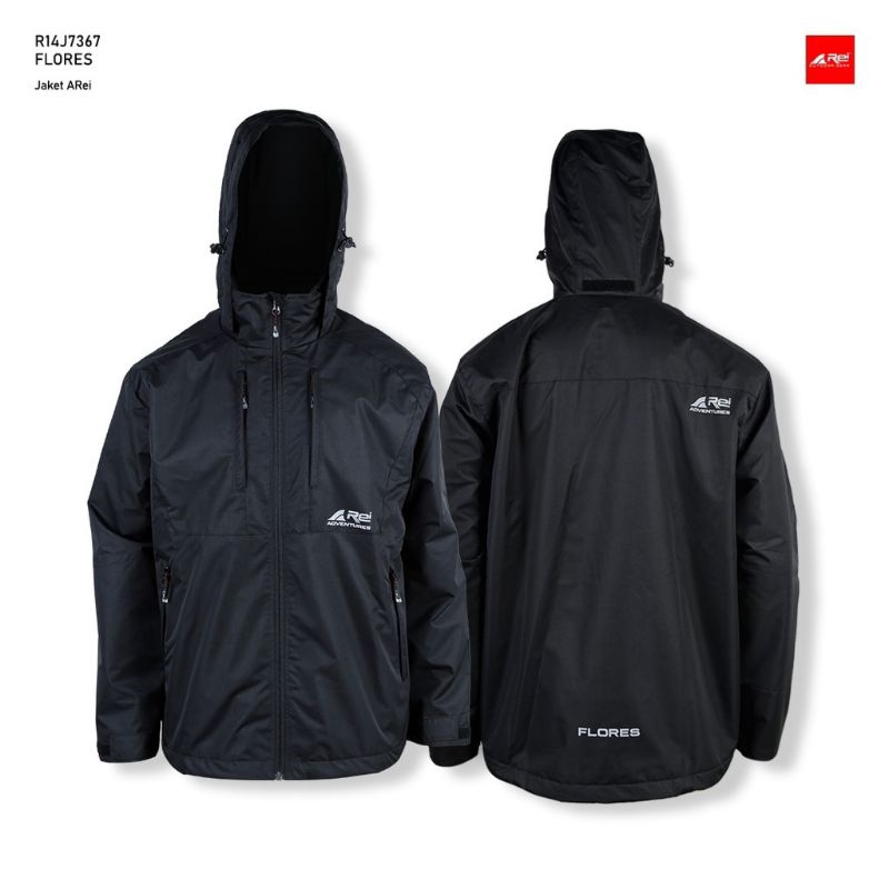 Jaket Gunung Pria FLORES BLK AREI OUTDOORGEAR - Jaket Prasut Rei FLORES BLK - Jaket HIKING Pria AREI