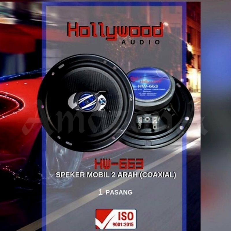 Speaker Mobil HW663 Coaxial Hollywood HW-663 6 1/4 Inch