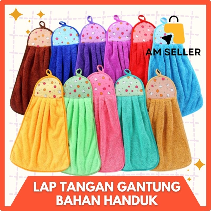 Kain Handuk Pembersih Meja Piring  / Lap Tangan Dapur Serbet Microfiber Gantung