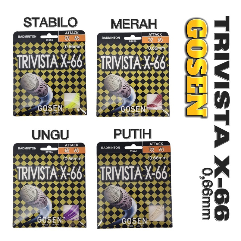 SENAR RAKET BADMINTON GOSEN TRAVISTA X - 66 ORIGINAL