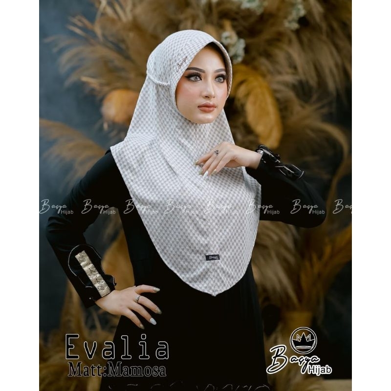 [ Basya Hijab ] EVALIA••hijab instan pet tali••hijab instan jersey mamosa