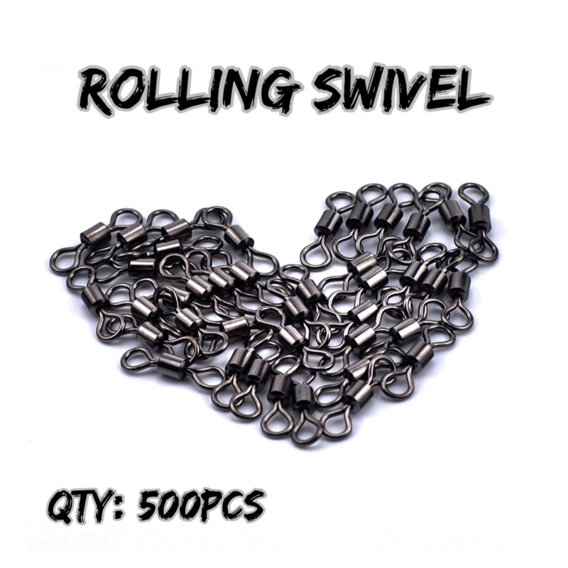 Grosir Kili Kili Pancing Rolling Swivel 1/0- 2/0 500pcs