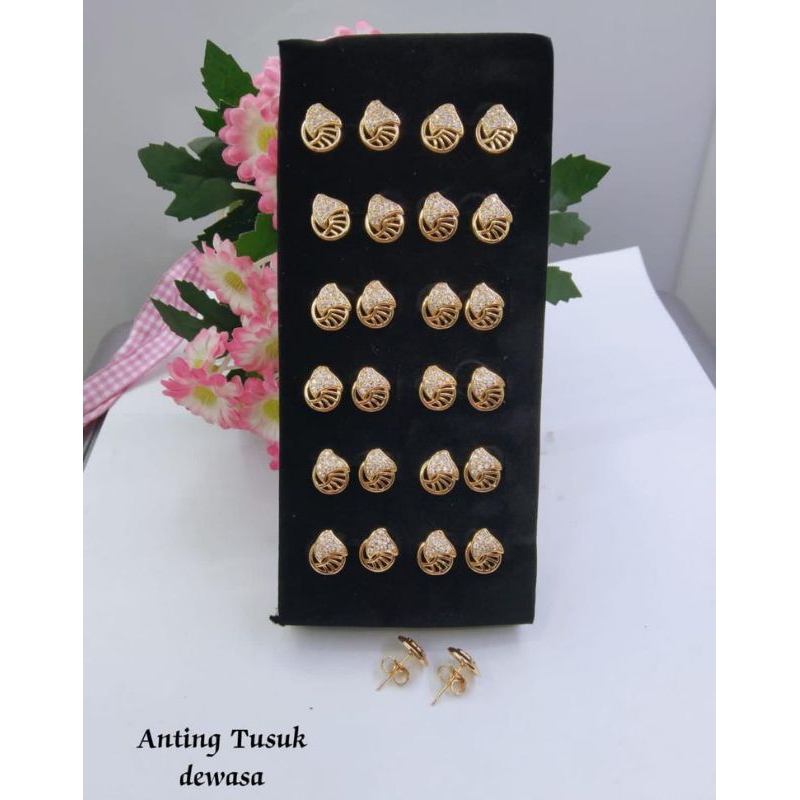 anting tusuk kode 01 replika berlian koleksi Nbc.medan, awet,tahan lama