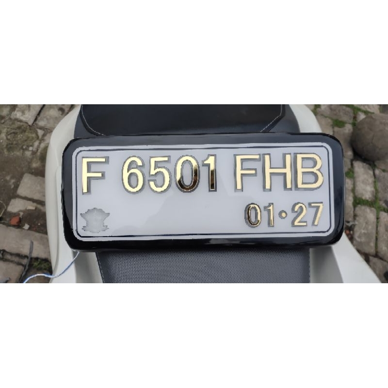 Plat Nomor motor Timbul Mewah variasi custom plat nomor LED akrilik