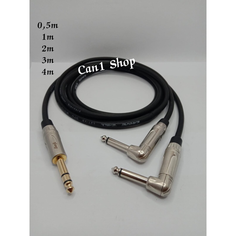 Kabel Mic Audio Jack Akay Stereo021s To 2 Jack Akay L075 0,5mt s/d 4mt