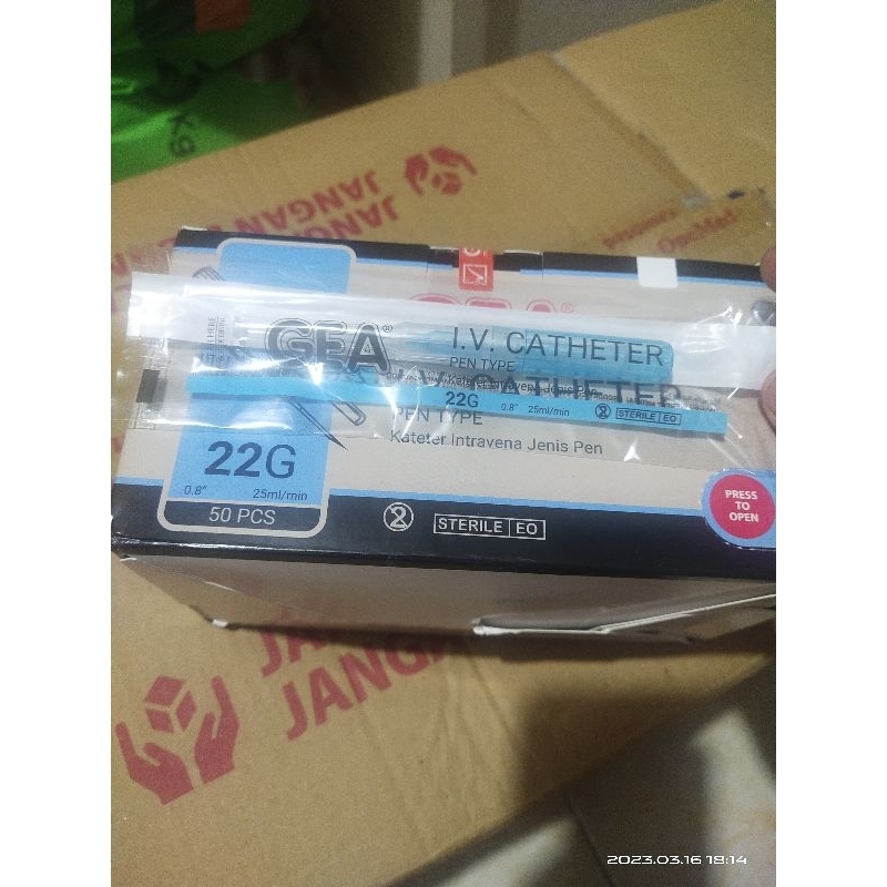 IV Catheter abbocath 22 G GEA IV Cath Canula Pen Satuan pcs