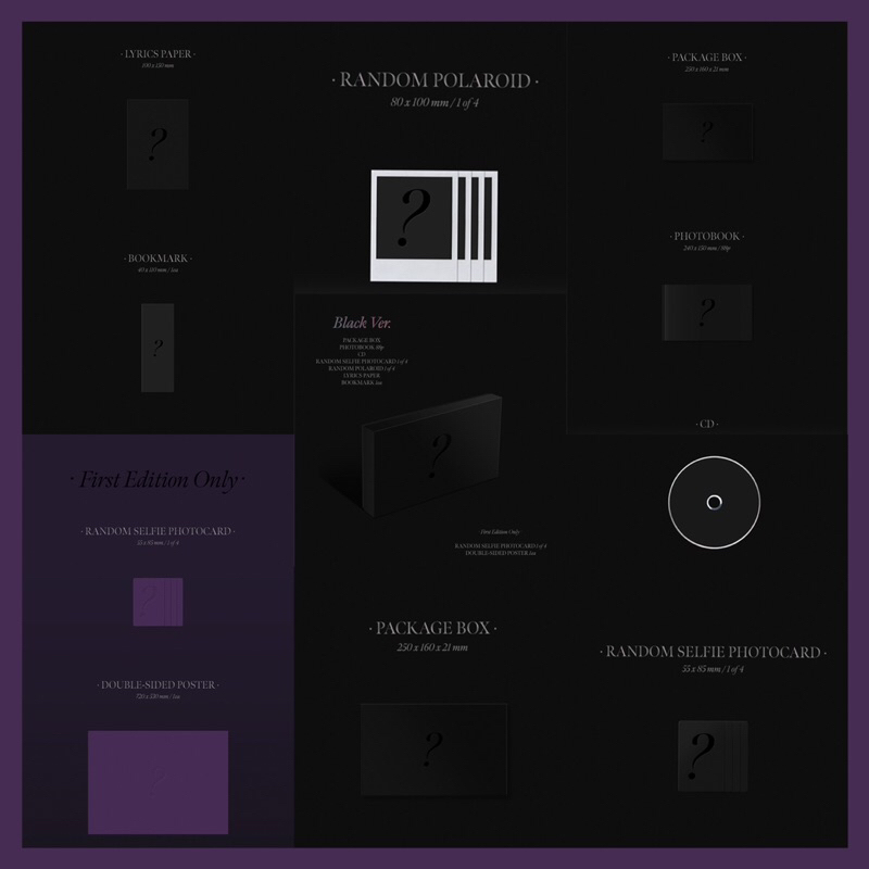 [READY] JISOO First Single Album RED BLACK Vinyl KiT