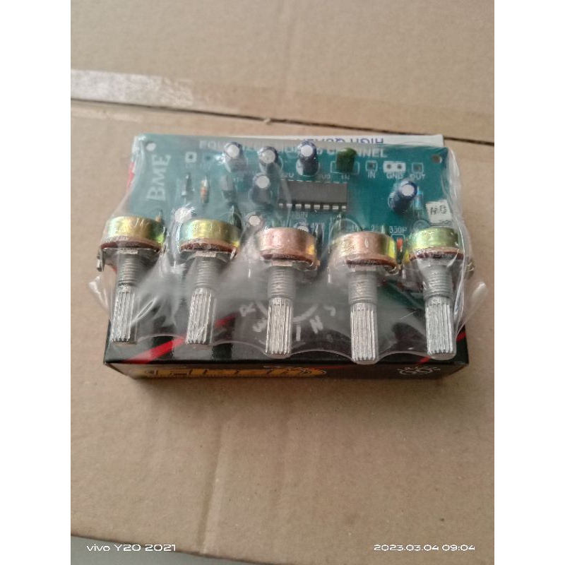 Kit equalizer mono 5 potensio meter