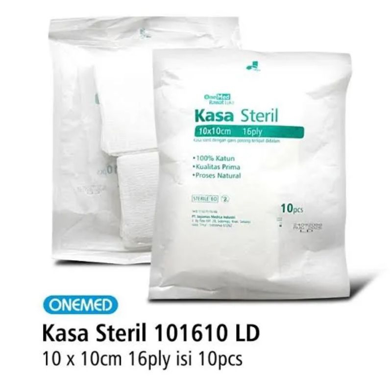 ONEMED KASA STERIL 10X10cm 16ply 10s KASA STETIL 101610
