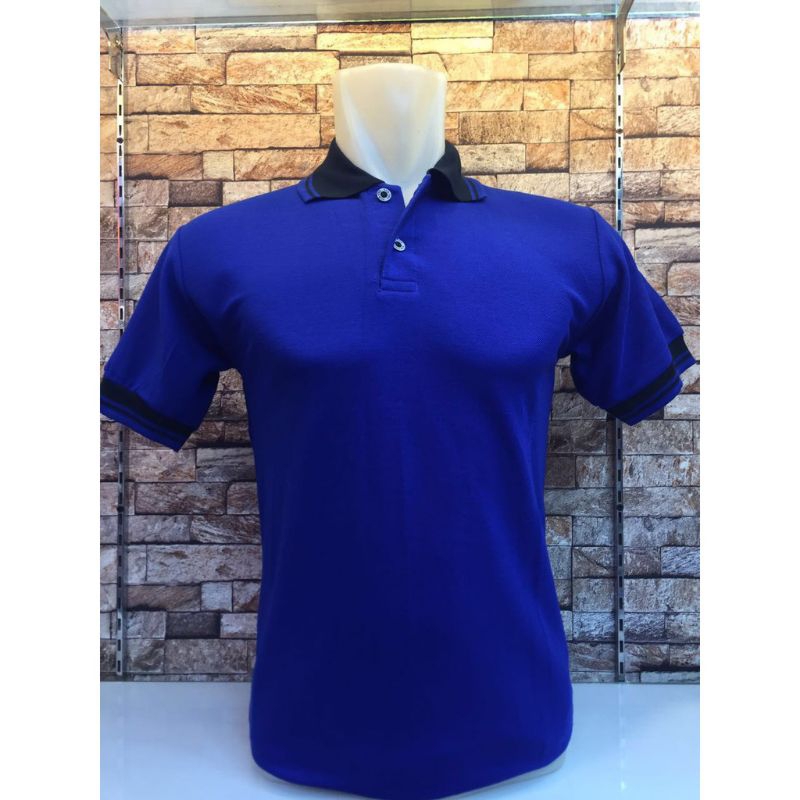 Kombinasi List Shirt Tshirt Baju Kerah Lis POLOS POLOSAN BIRU BCA Custom pria wanita Indonesia