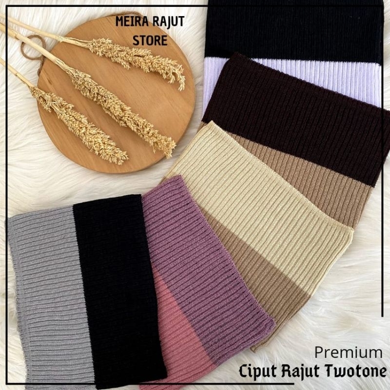 Ciput Rajut Inner Bandana Premium 2 Warna Daleman Kerudung Alas Hijab Jilbab Rajut Anti Melar