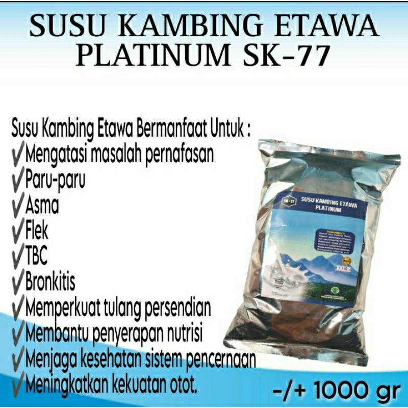 

DA SUSU KAMBING ETAWA PLATINUM SK77 ORINAL 1gr / 1KG