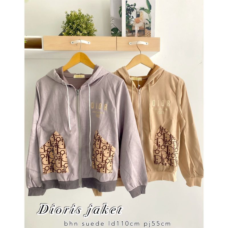 dioris jacket bahan suede