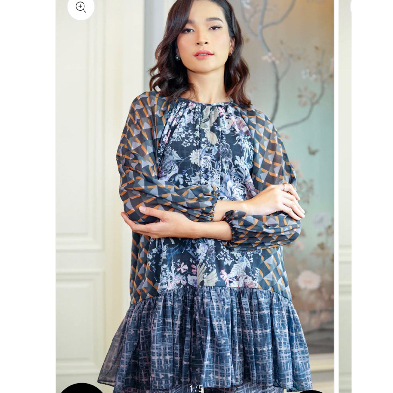 Wonderful Harmony Ruffle Tunic - Navy