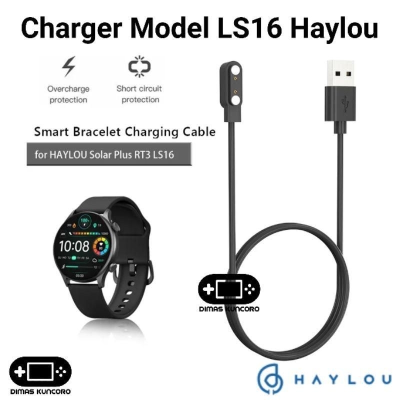 Charger Model LS16 Charging Haylou Solar Plus RT3 Kabel USB