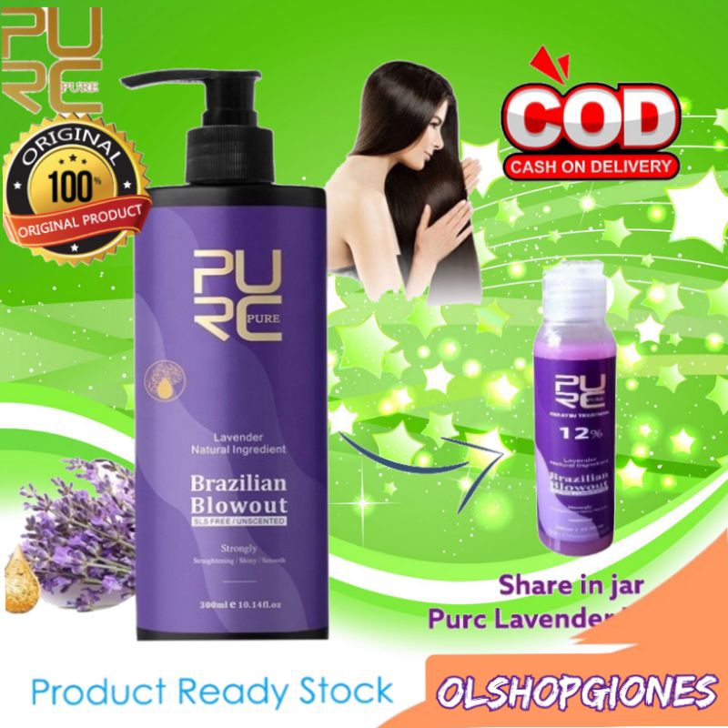 Purc Lavender  treatment brazilian pelurus rambut Smooting pure kratin original promo COD