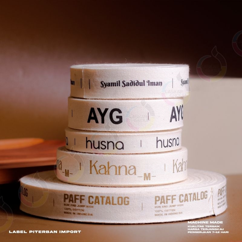 

label baju 2 cm label katun/label baju/custom/label hijab/label piterben