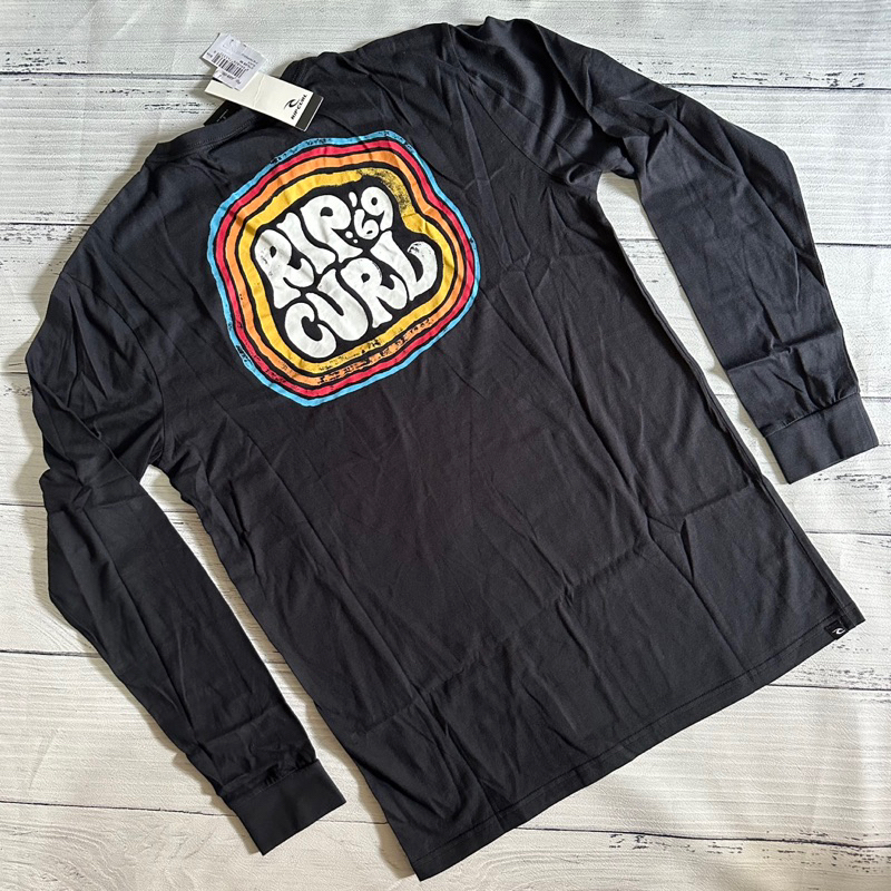 RIPCURL baju kaos P18 tripper lengan panjang hitam NEW ORIGINAL 100%