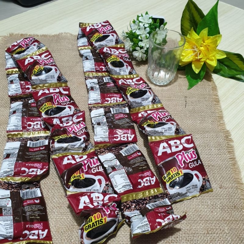 

*KOPI ABC PLUS GULA*1 PAKET ISI 2 RENTENG BONUS GELAS*