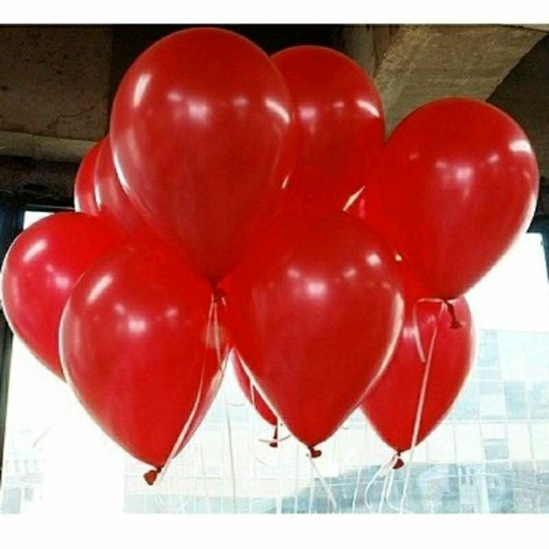 (100pcs) Balon Latex12 Inch - ML3689 - Balon Warna Merah