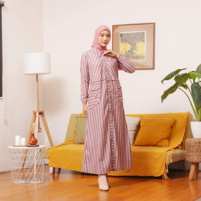 GAMIS SALUR DRESS CESANHIJAB CESAN HIJAB OFFICIAL || MOUNEERASHOP