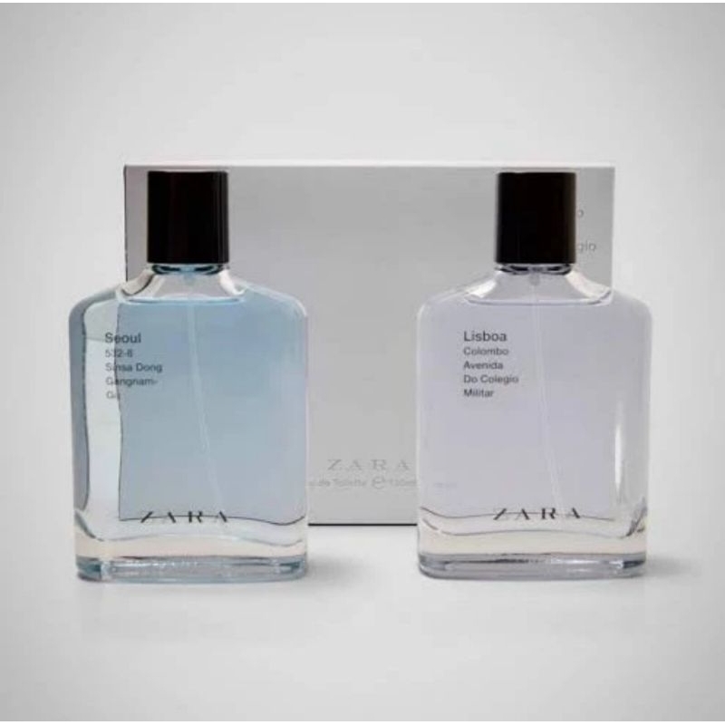 (BOX isi 2pc) : Parfum Original Zara Seoul + Zara Lisboa 100ml - Parfum Pria