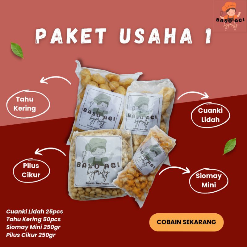 

[PAKET USAHA 1] CUANKI LIDAH TAHU SIOMAY MINI PILUS CIKUR BAYAR DITEMPAT