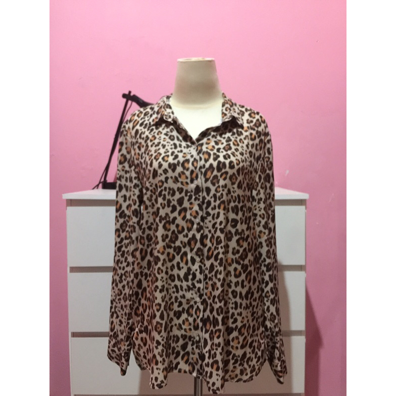 Kemeja Leopard/Blouse Leopard H&M